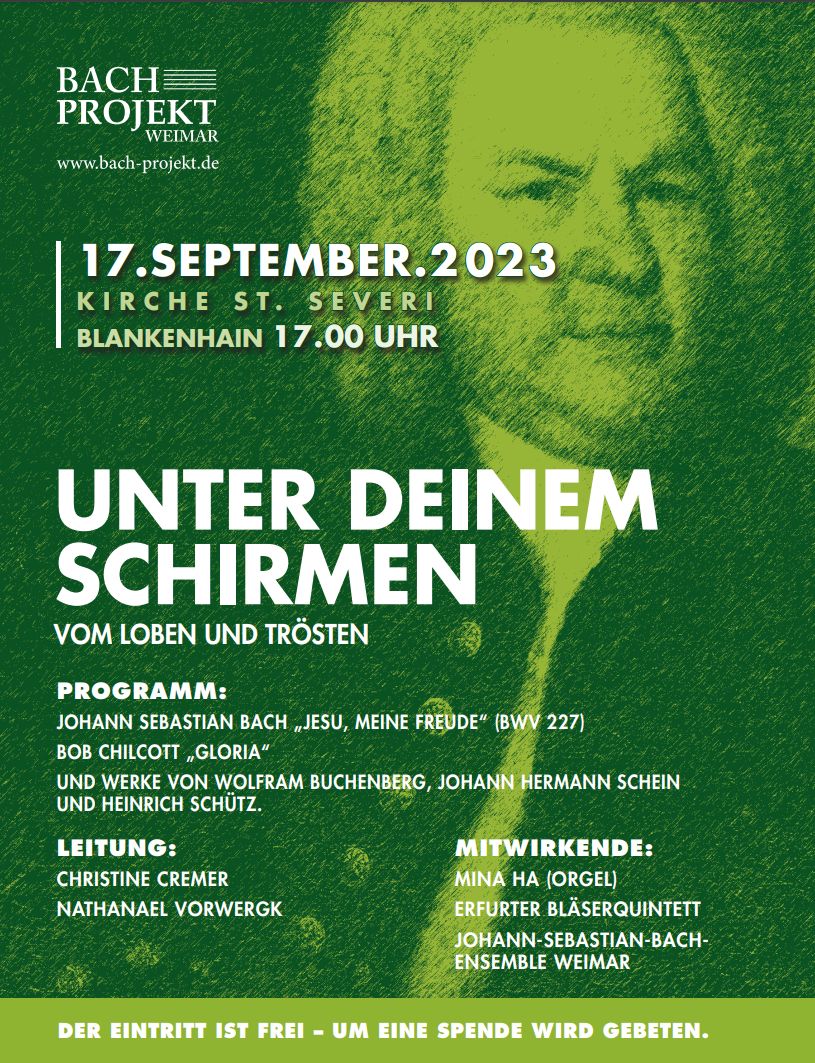 Konzert „Unter deinem Schirmen“, 17.09.2023, Blankenhain – Plakat