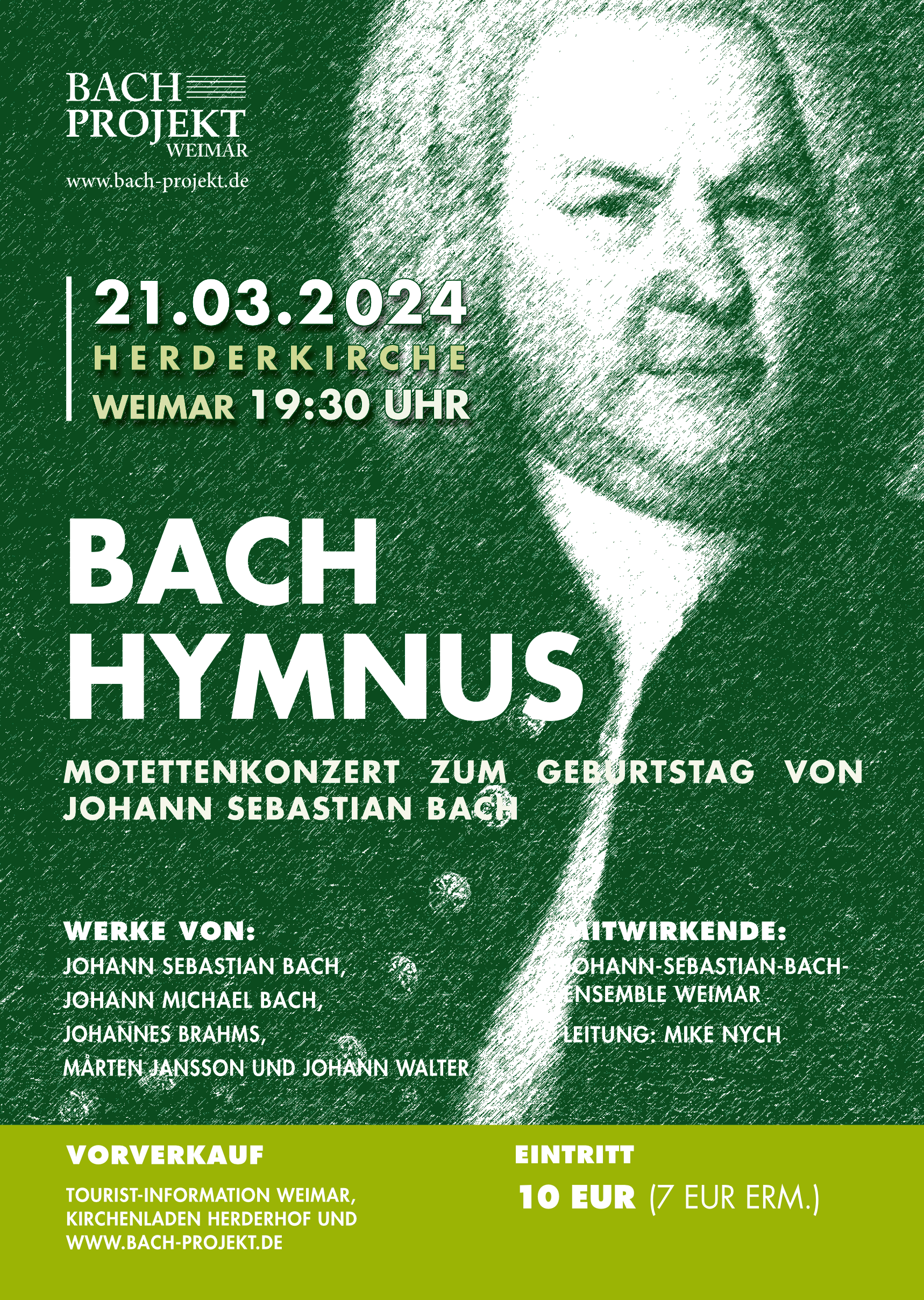 Plakat zum Konzert am Bach-Geburtstag 2024